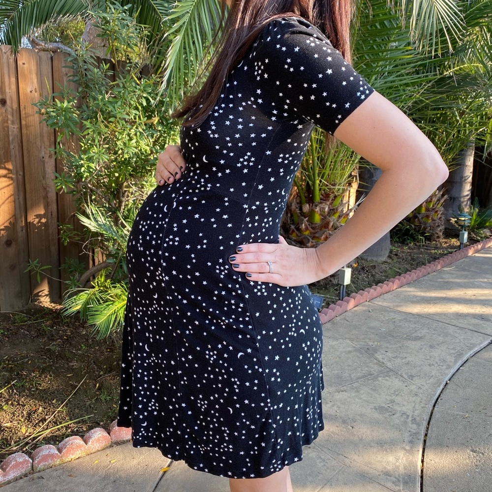 Maternity Star print dress